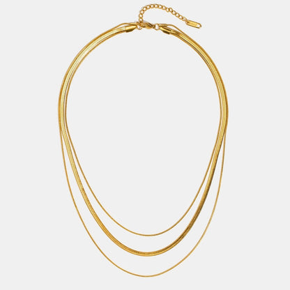 Agot – Collar Cadena Dorado Multi-Capa