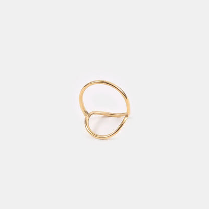 Bailey – Anillo Ovalado Dorado Minimalista