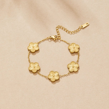 Clary – Pulsera Trébol Dorado