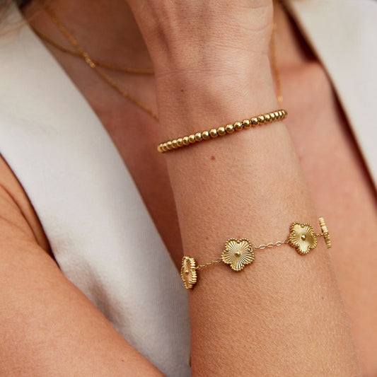 Clary – Pulsera Trébol Dorado