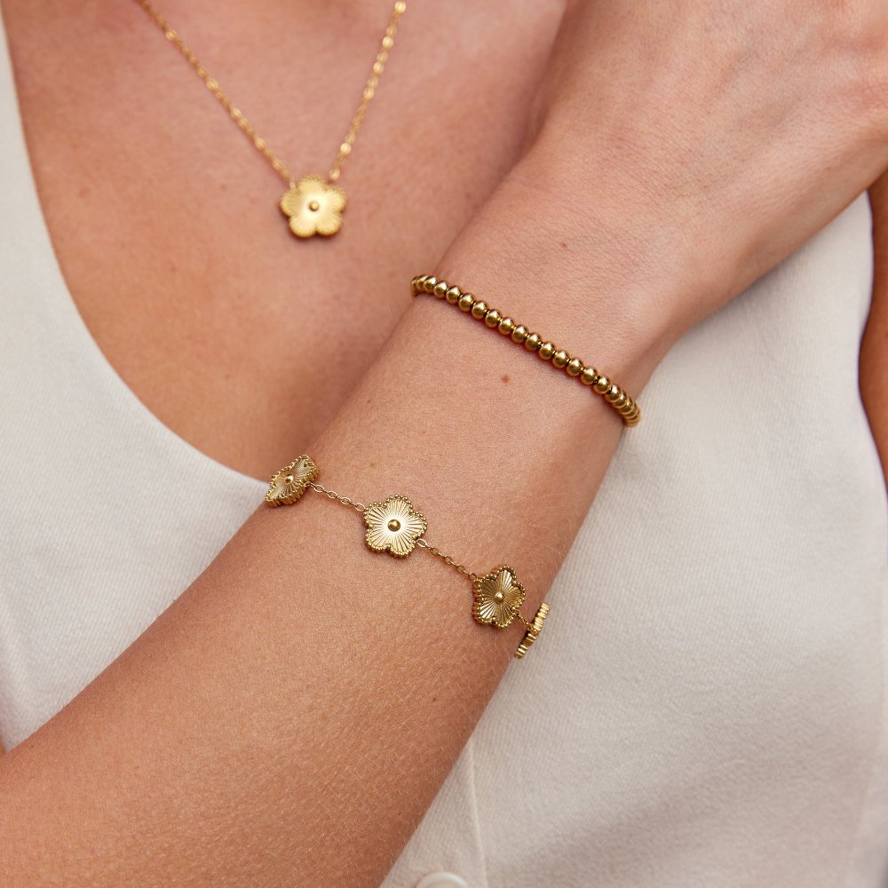 Clary – Pulsera Trébol Dorado
