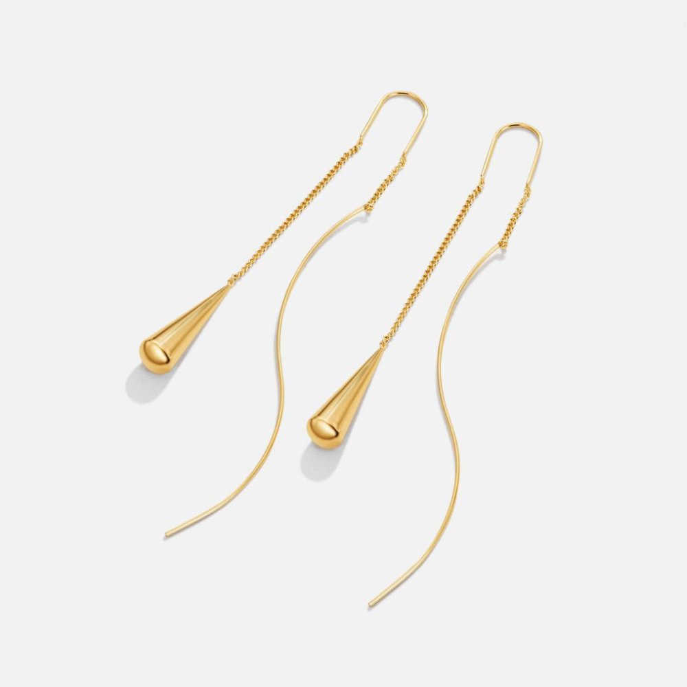 Amaris – Pendientes Gota Dorada con Borlas