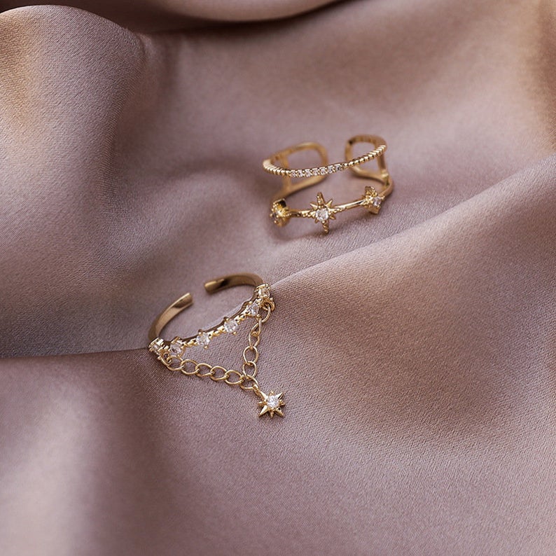 Damas Anillos Estrella Ajustables