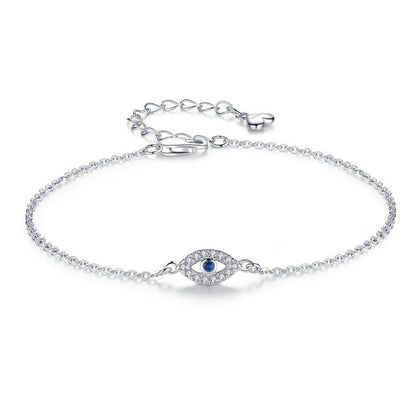Thalassa – Pulsera Plateada Ojo Azul Protector