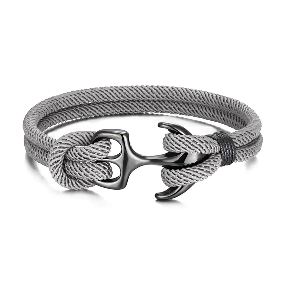 Pulsera Ancla Ajustable para Damas con Cordel Trenzado