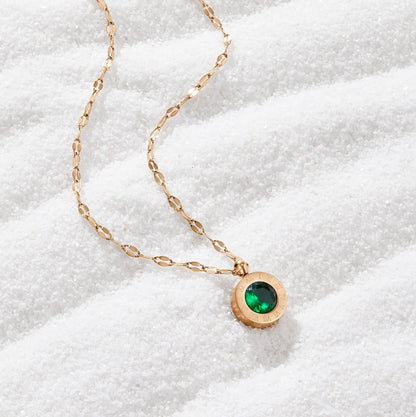 Jihyo – Collar Cristal Verde