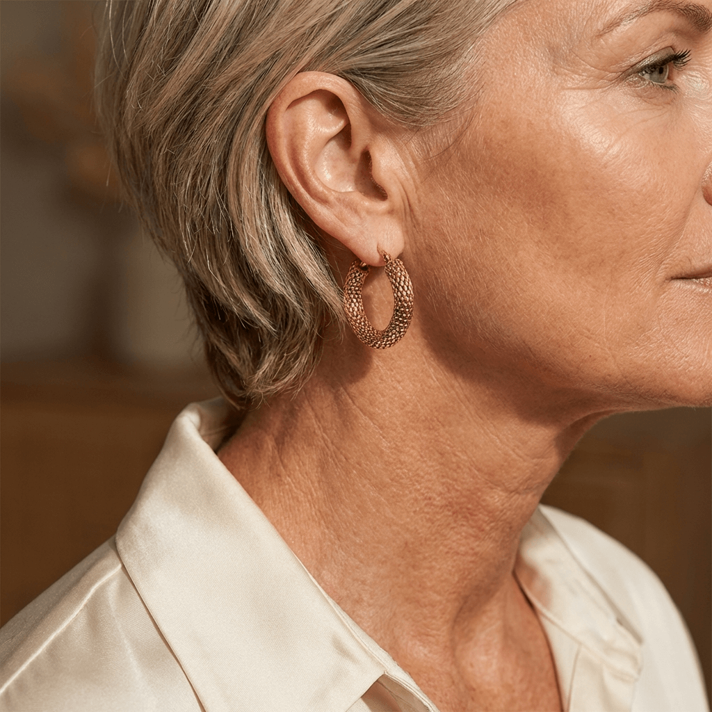 Aretes para Mujeres con Estructura Multicapa y Diseño Trenzado