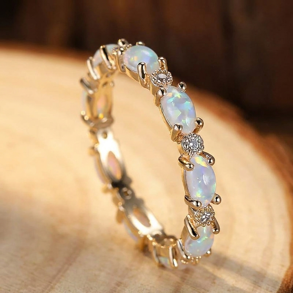 Anillo de Eternidad para Dama con Incrustación de Piedras