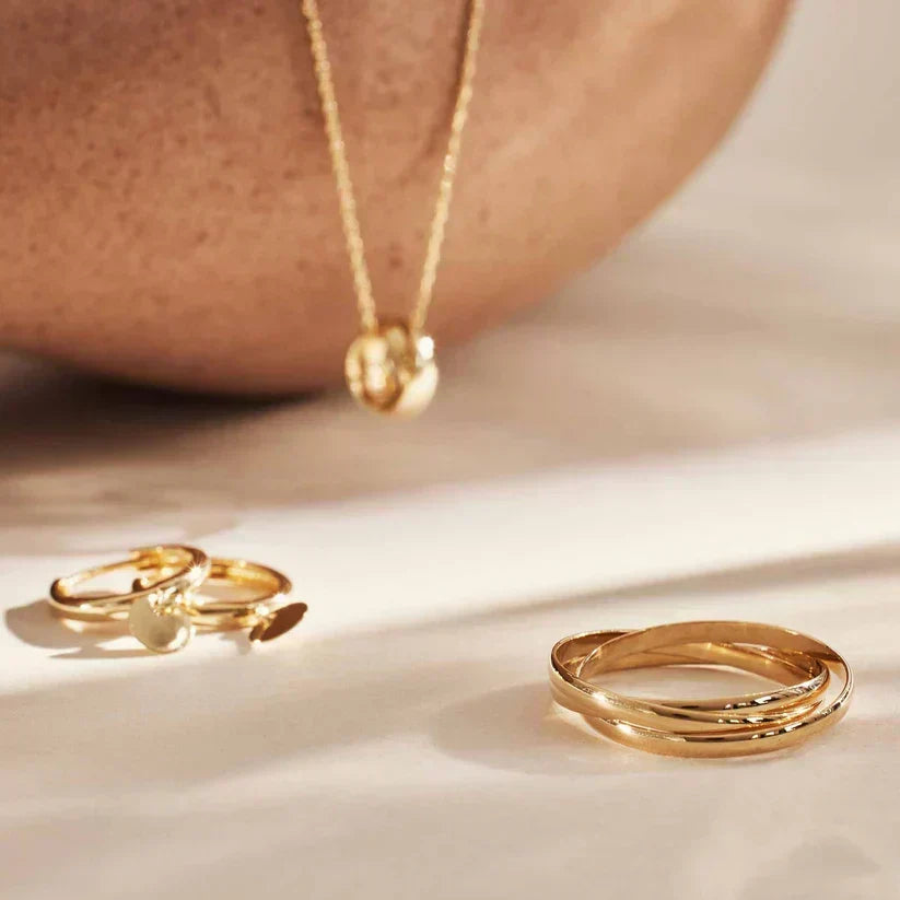 Anillo Mujer Multicapa con Diseño Cruzado Curvado
