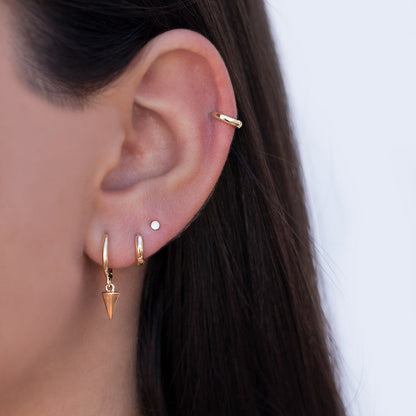 Tiny circle dot - Pendientes minimalistas