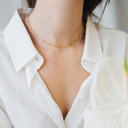 Collar de eslabones con clip - Collar de eslabones en capas