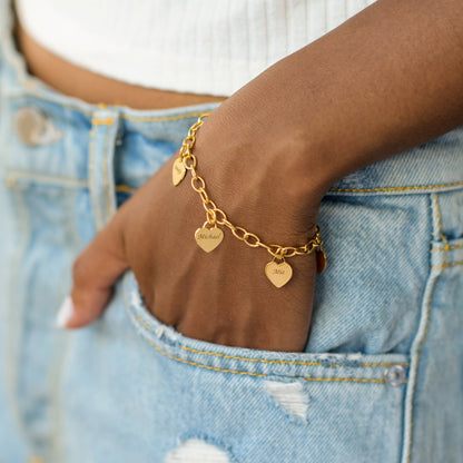 Collar de Corazón Personalizado - Pulsera de eslabones