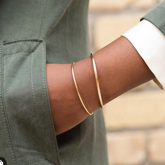 Pulsera clásica - pulsera de oro deslizante