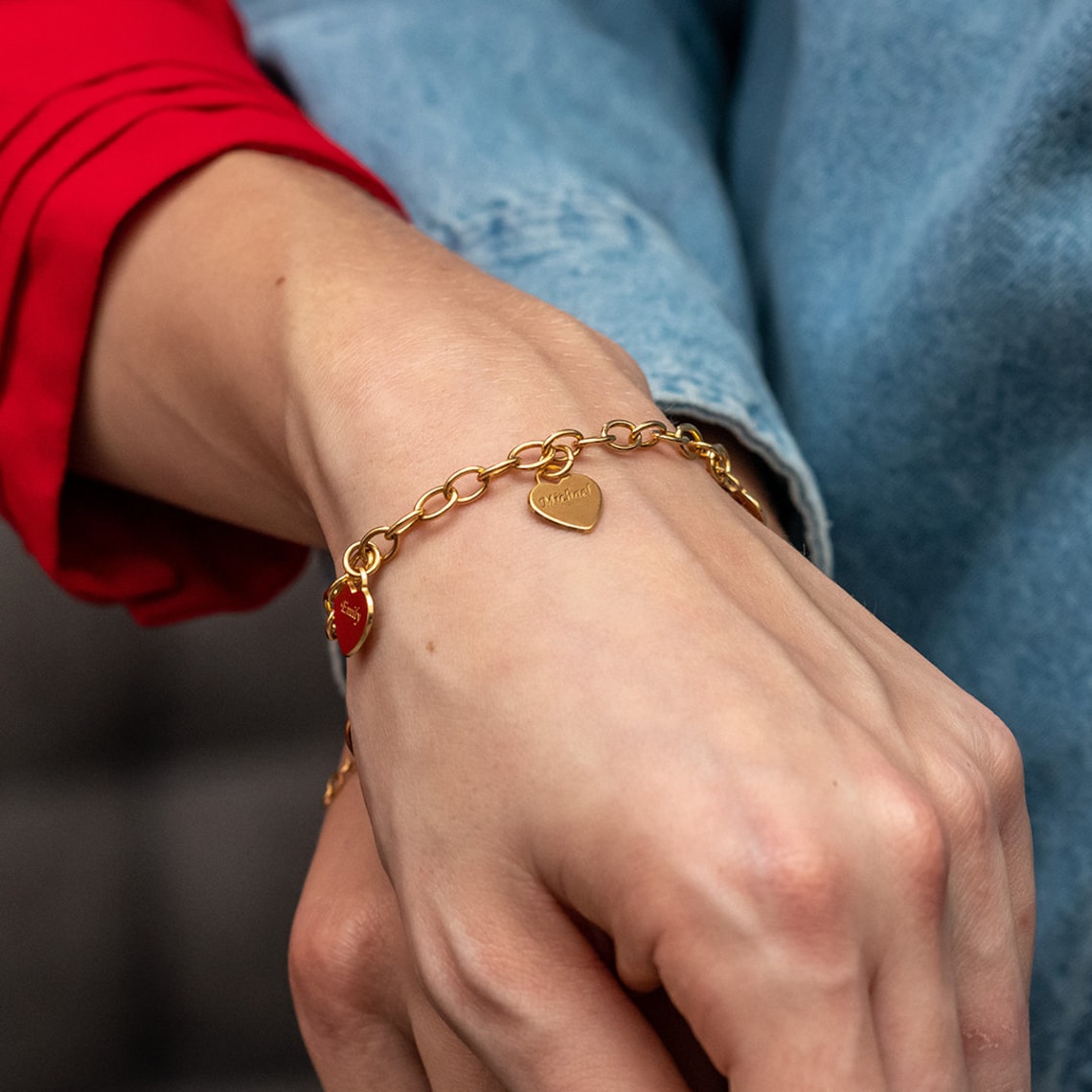 Collar de Corazón Personalizado - Pulsera de eslabones