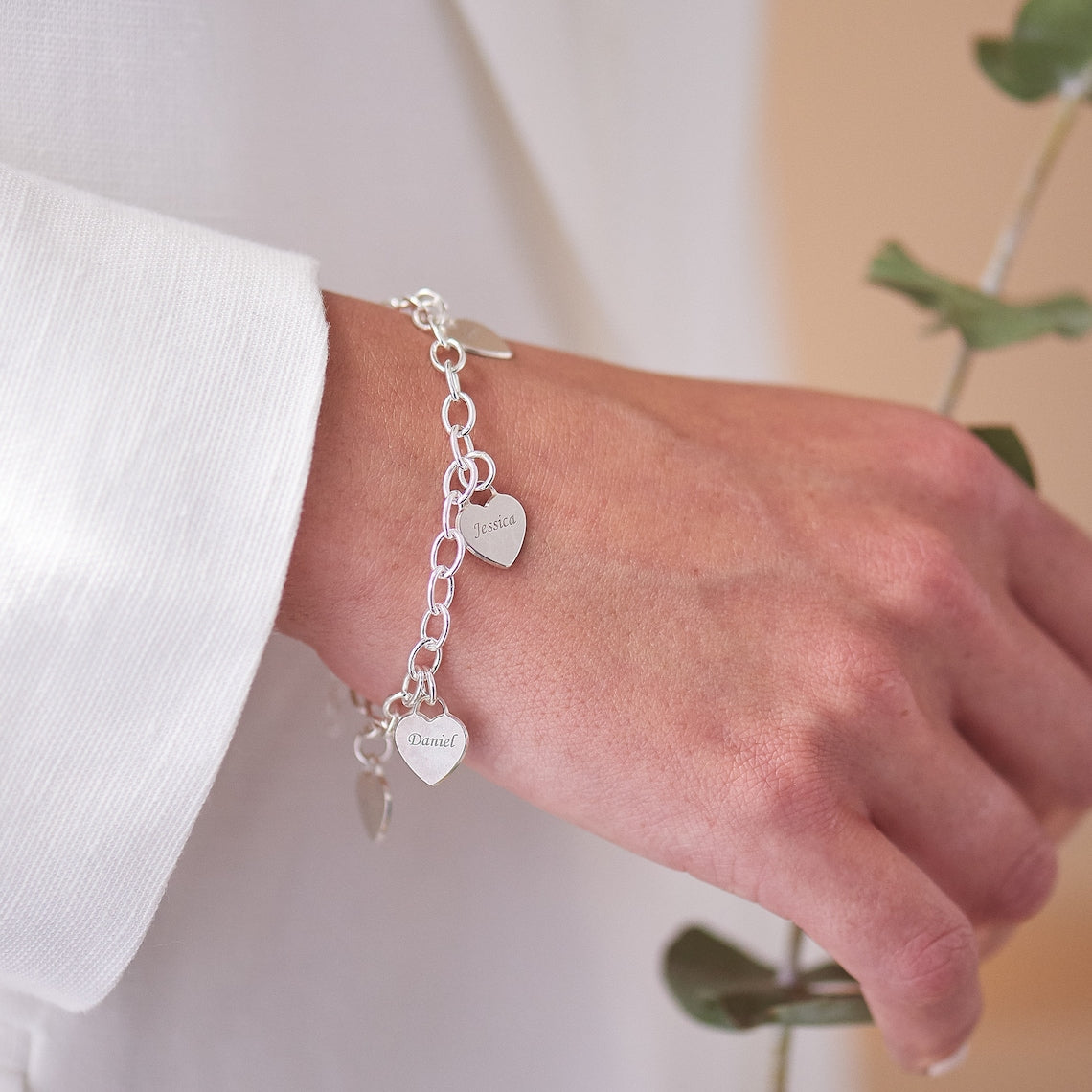 Collar de Corazón Personalizado - Pulsera de eslabones