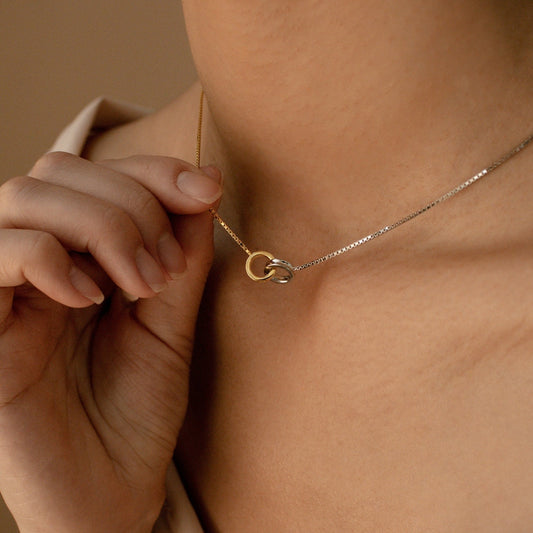 Collar Círculo Eterno - Collar de Círculos Enlazados