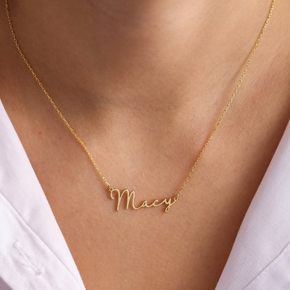 Collar de Letra Frosted - Collar de Firma