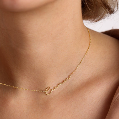 Collar de Letra Frosted - Collar de Firma