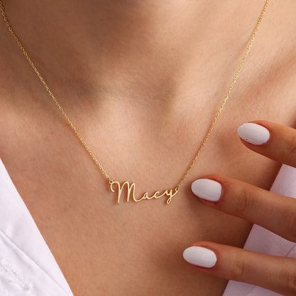 Collar de Letra Frosted - Collar de Firma