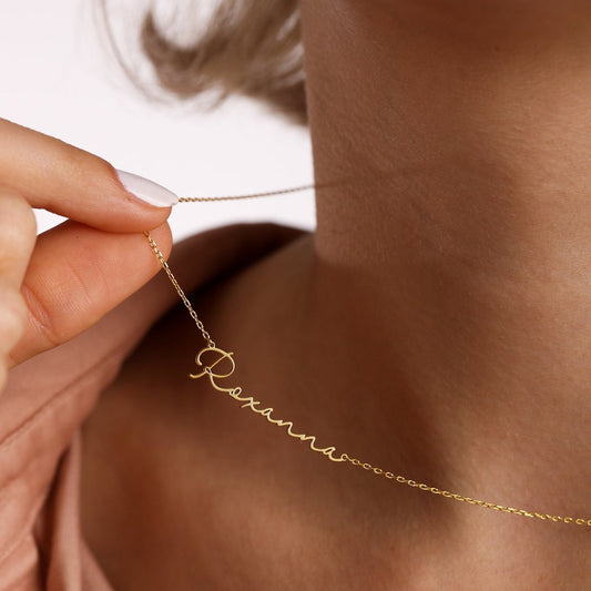 Collar de Letra Frosted - Collar de Firma