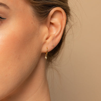 Pendientes colgantes - Pendientes delicados con diamantes