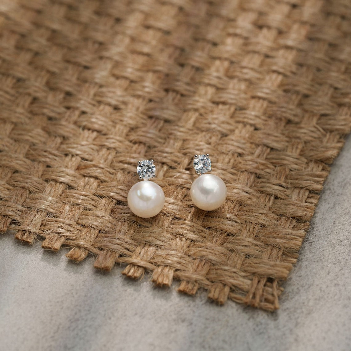 Pendientes de perlas - Delicados pendientes de CZ