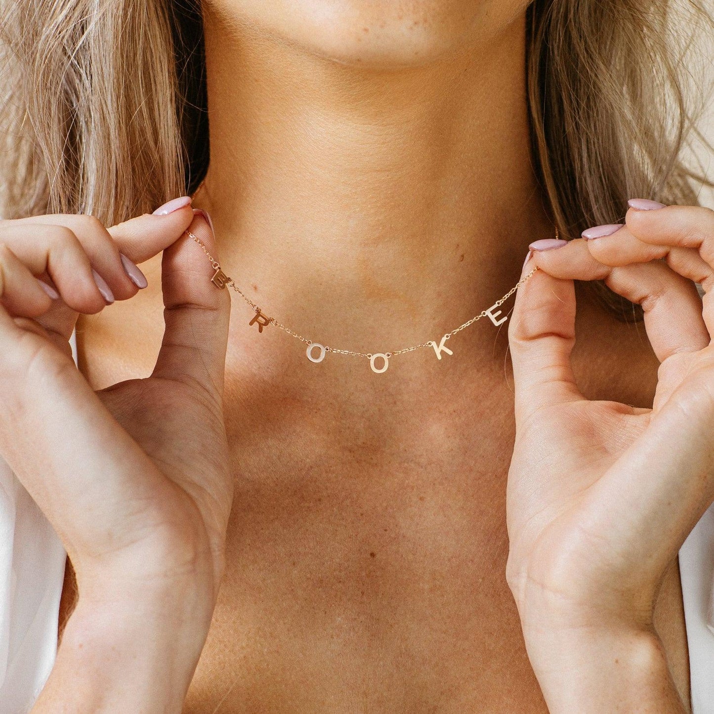 Cadena de nombre con letras - Collar de nombre personalizado
