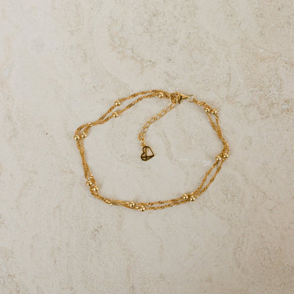 Doble cadena de cuentas Ripple - Pulsera de capas