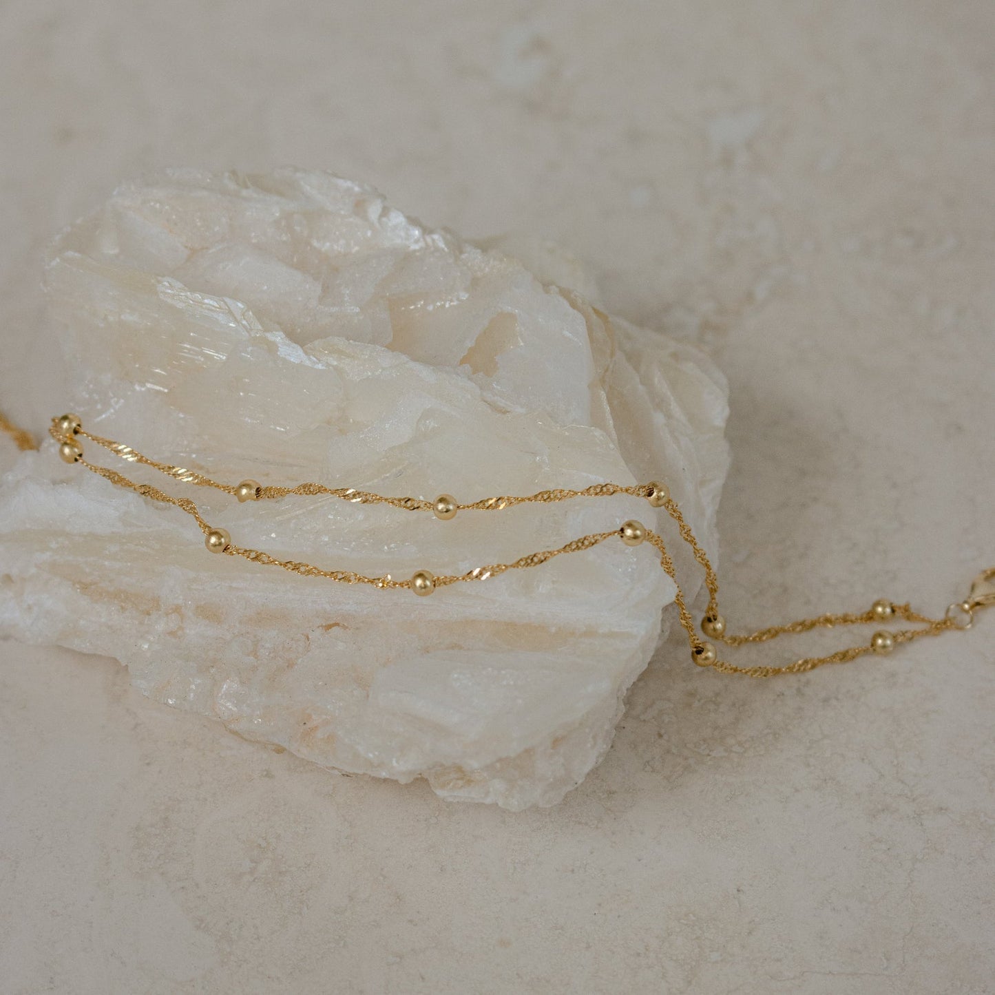 Doble cadena de cuentas Ripple - Pulsera de capas
