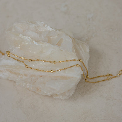 Doble cadena de cuentas Ripple - Pulsera de capas