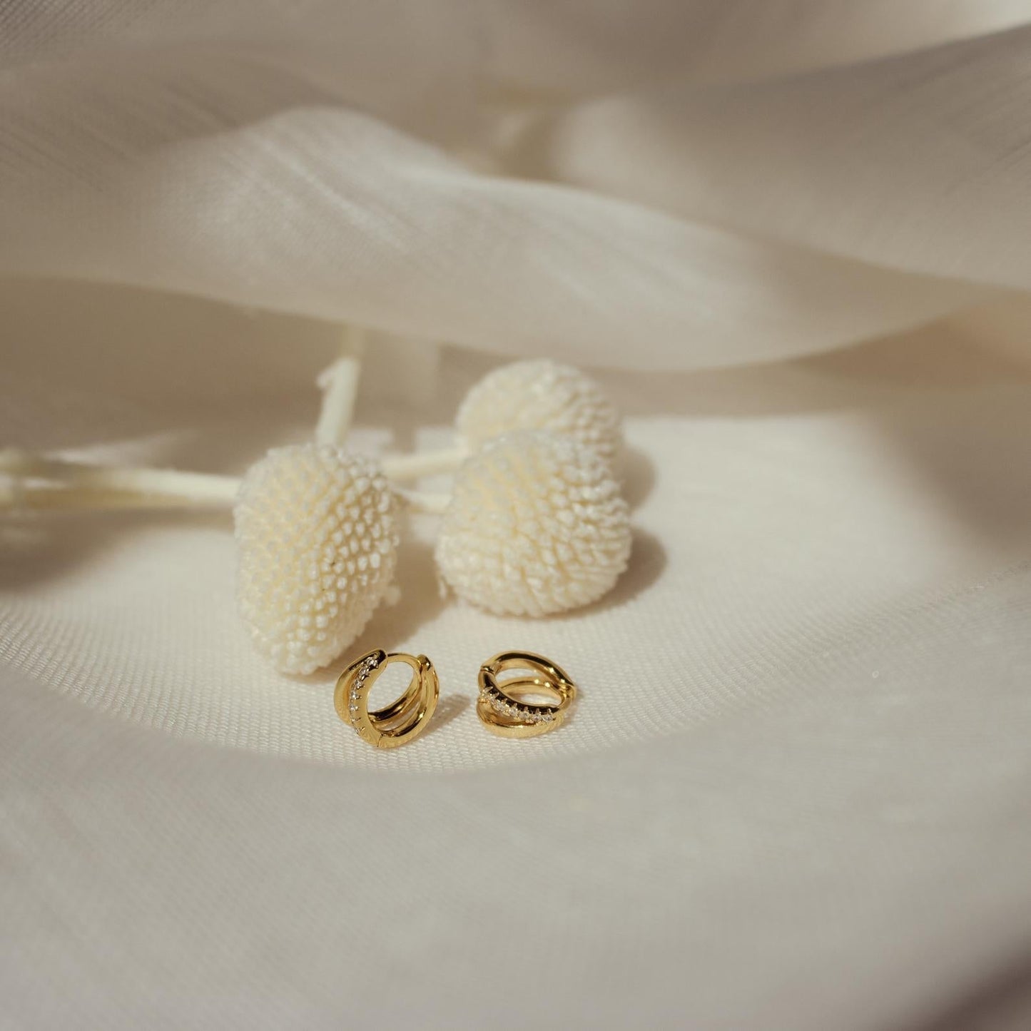 Duo Huggies - Pendientes Duo con Circonitas