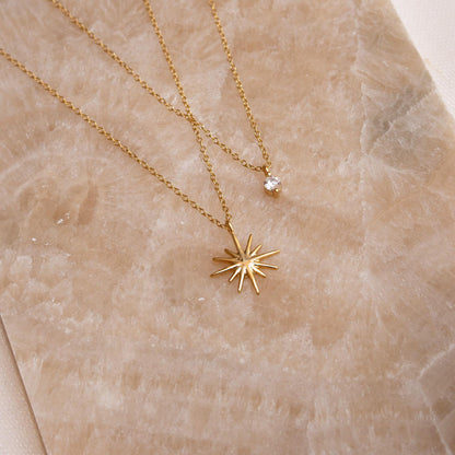 Doble capa Collar de Estrella - Collar Starburst Duo