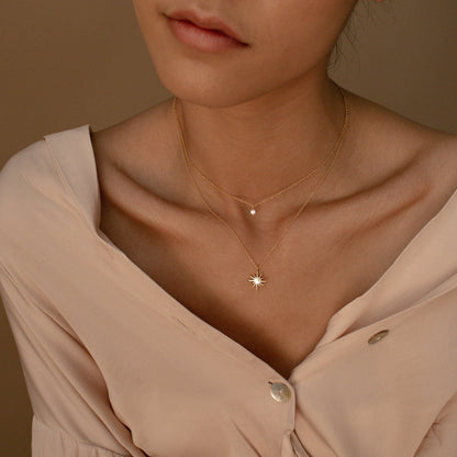 Doble capa Collar de Estrella - Collar Starburst Duo