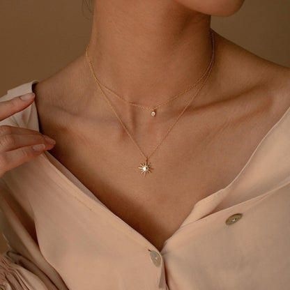 Doble capa Collar de Estrella - Collar Starburst Duo