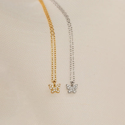 Mandy – Collar Mariposa Pavé