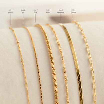 Pulseras de cadena - Pulseras minimalistas apiladas