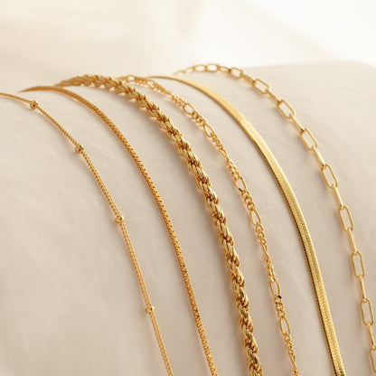 Pulseras de cadena - Pulseras minimalistas apiladas