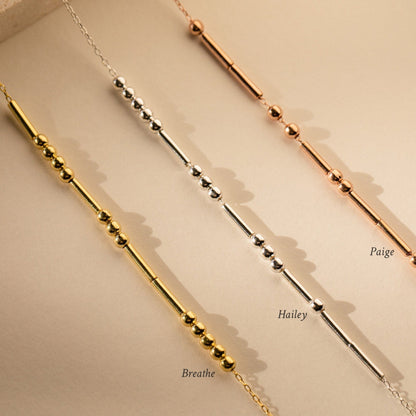 Leanie – Collar Código Morse Personalizado