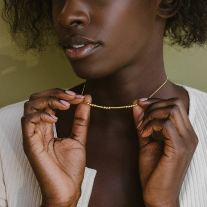 Leanie – Collar Código Morse Personalizado