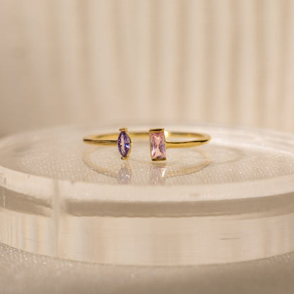 Diana – Anillo Dúo Marquise y Baguette