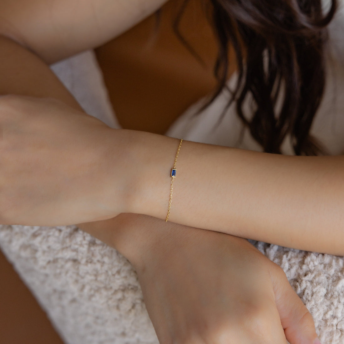 Sophie – Pulsera Baguette con Piedra de Nacimiento