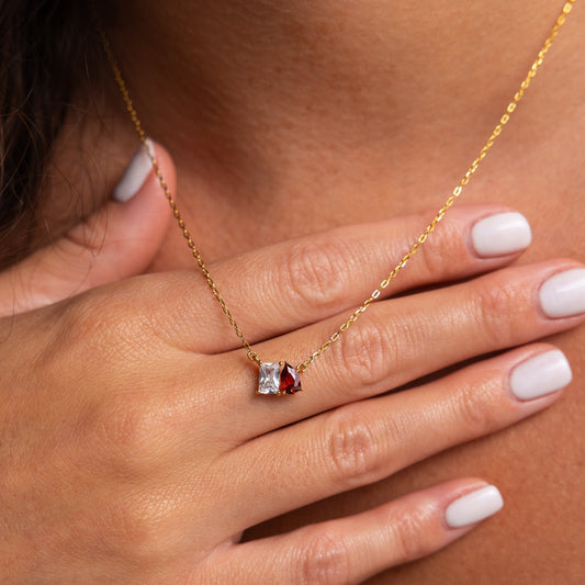 Lucie – Collar Amor y Piedras de Nacimiento