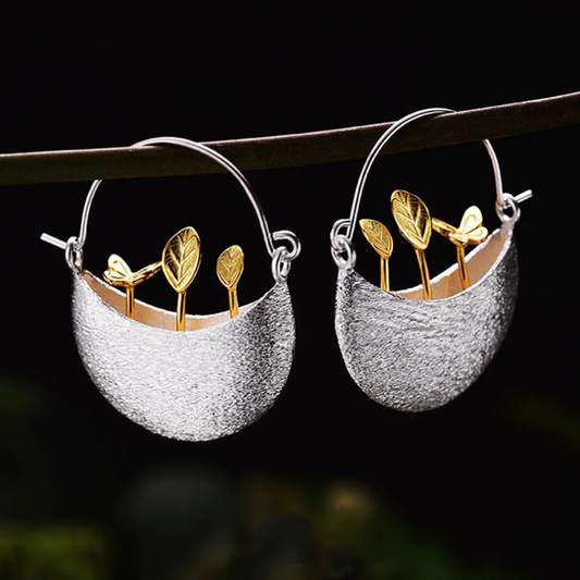 Florella – Pendientes Florales en Plata y Oro