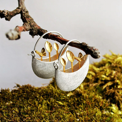 Florella – Pendientes Florales en Plata y Oro