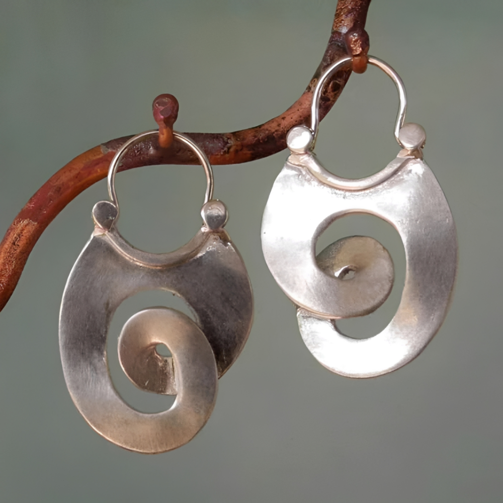 Pendientes Espirales de Mujer en Diseño Vintage