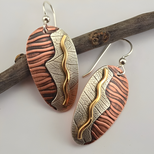 Sahara – Pendientes Vintage de Plata Desértica