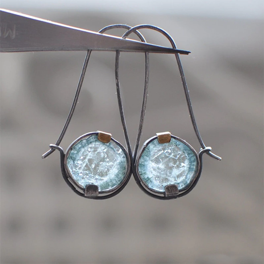 Sirena – Pendientes Vintage con Cristales del Océano