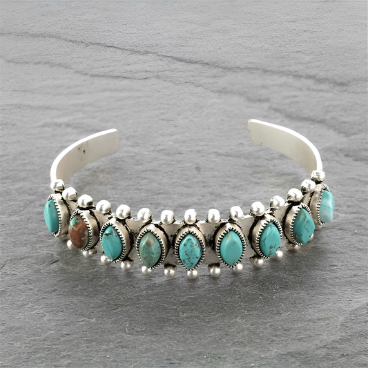 Amelie – Pulsera Vintage en Piedra de Turquesa