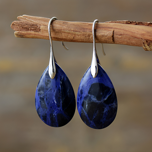Kris – Pendientes Vintage Chic Piedra Azul