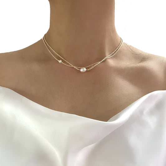 Brillo de serenidad - Collar de Perlas de Agua Dulce